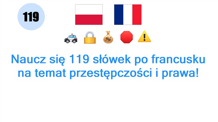 Naucz się 119 słówek po francusku na temat przestępczości i prawa!